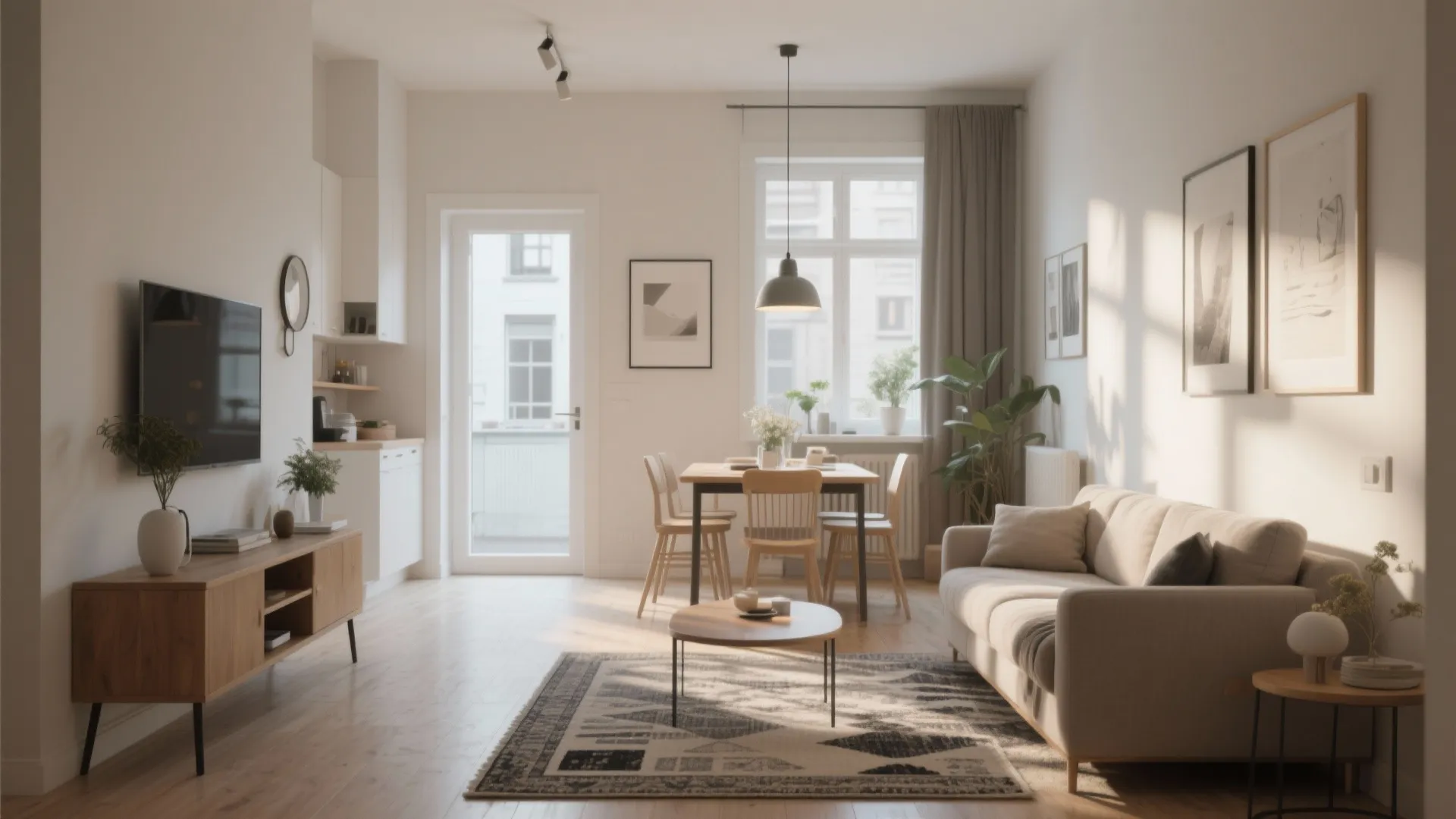 1. Open-Plan Flow with Defined Zones