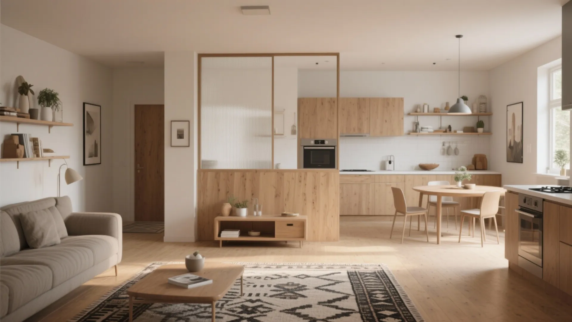 1. Open-plan living with flexible zones