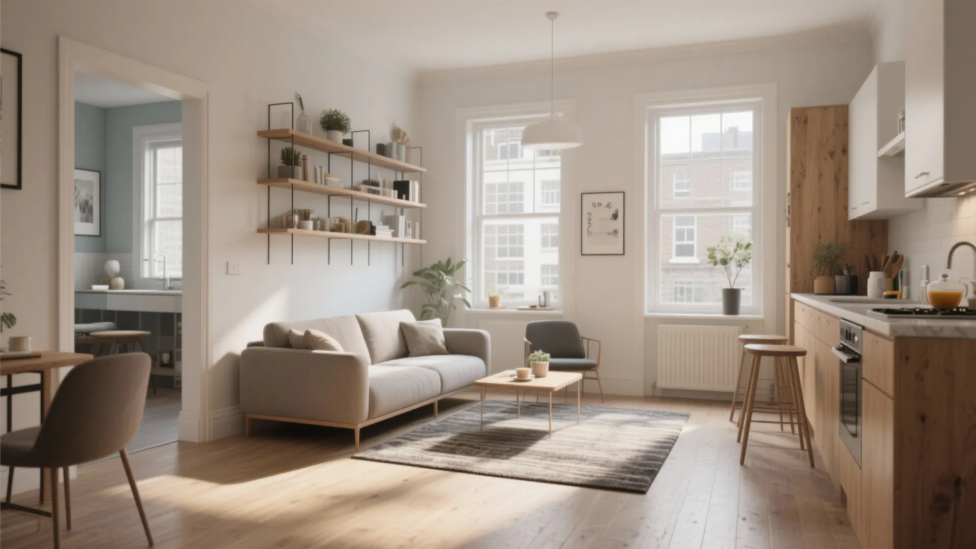 1. Open-plan living with clear zones