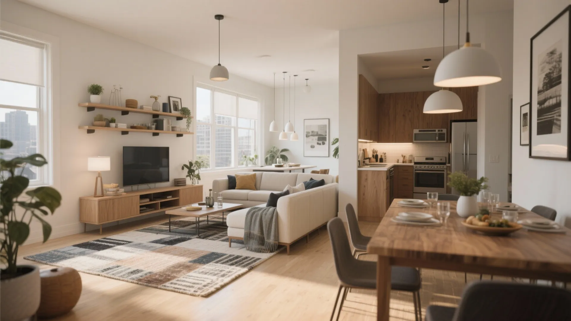 1. Open-plan living with defined zones