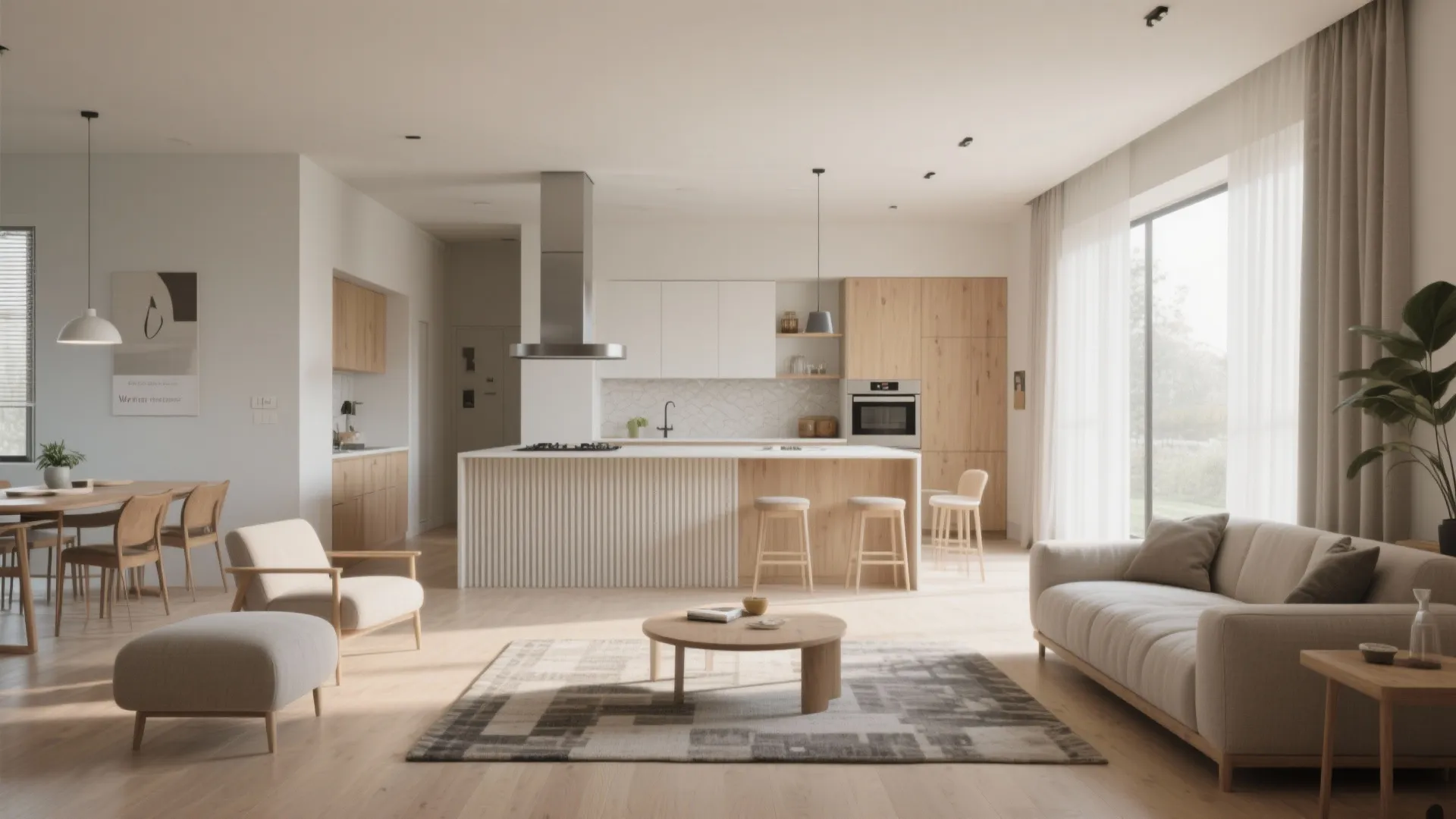 Open-plan living with defined zones