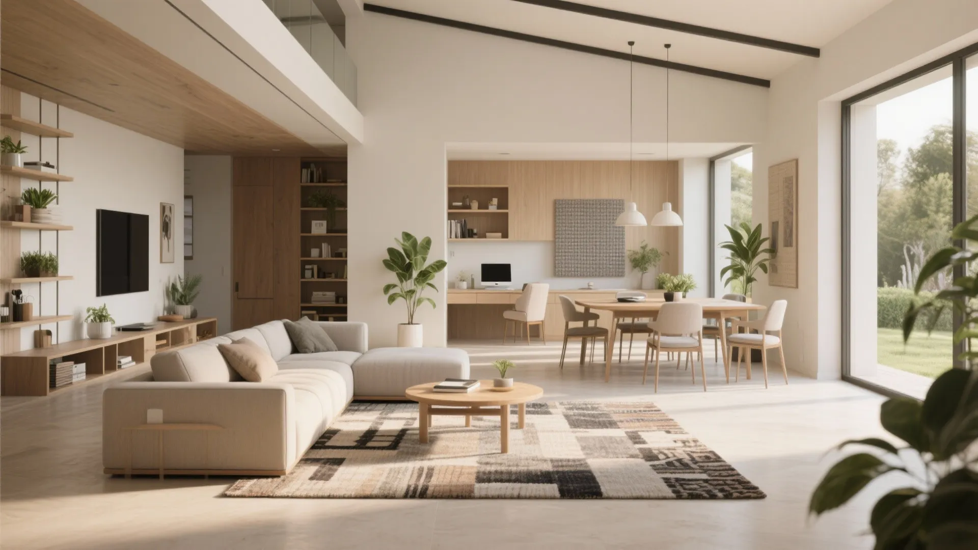 2. Open-Plan Living with Defined Zones