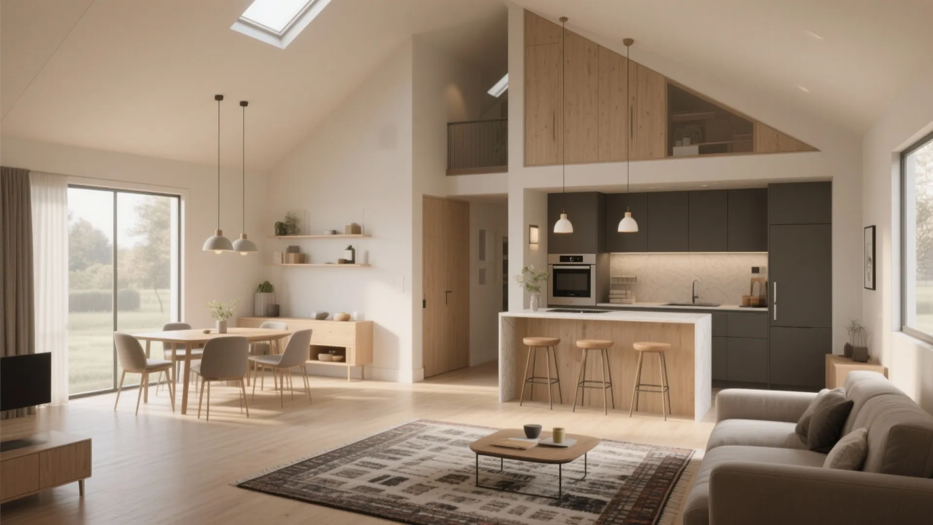 1. Open-plan living with defined zones