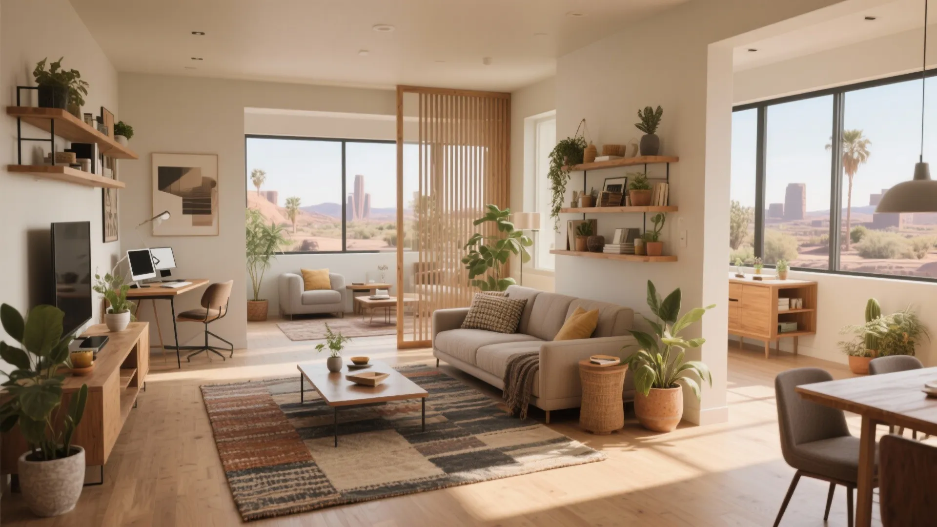 1. Open-plan living with defined zones