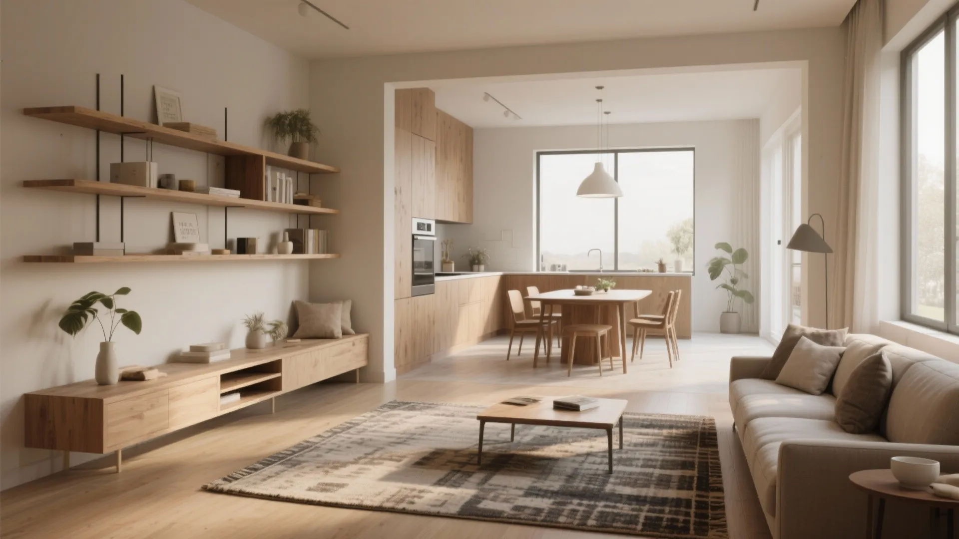 1. Open-plan living with defined zones