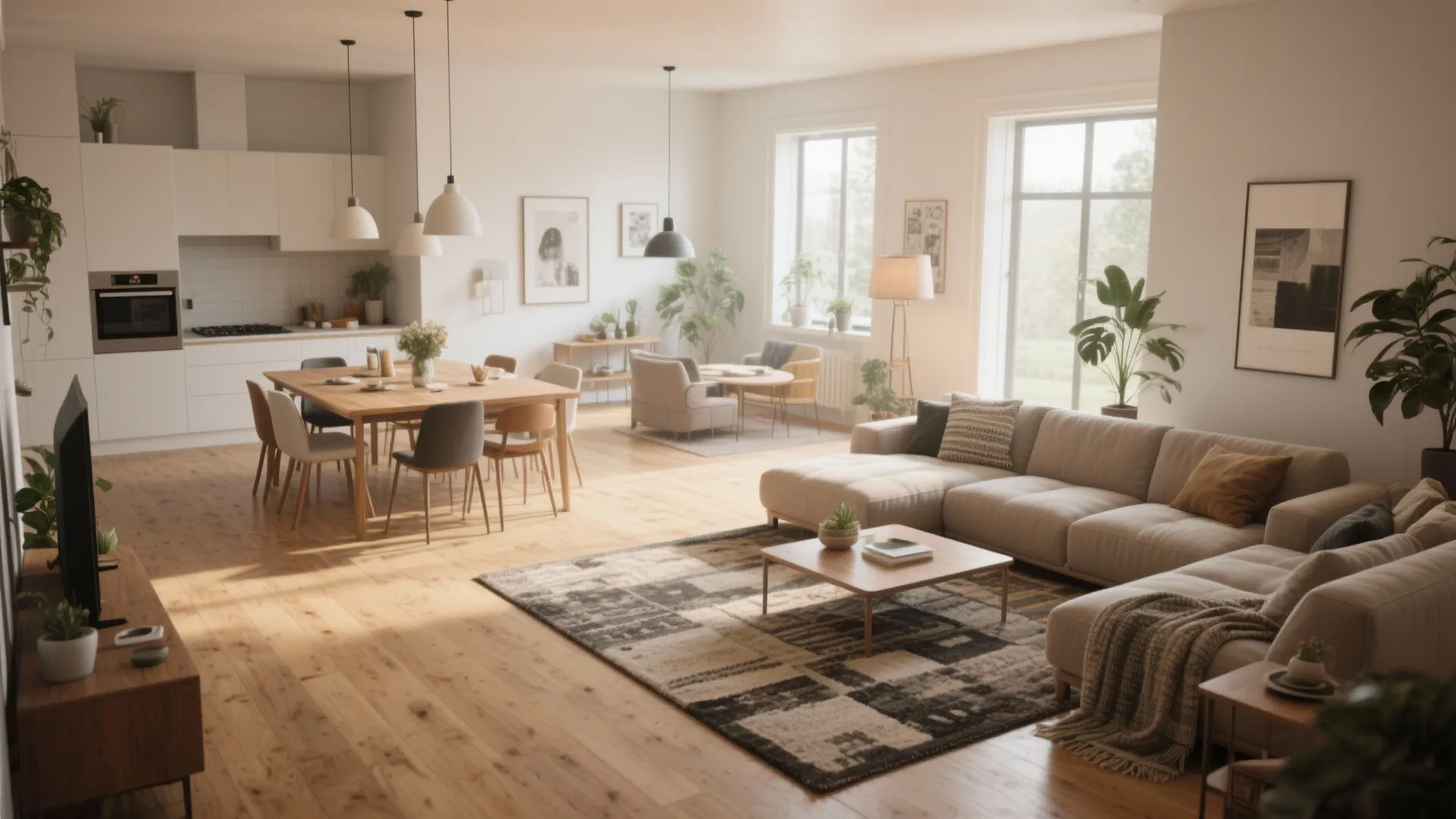 2. Open-Plan Living with Zoned Areas