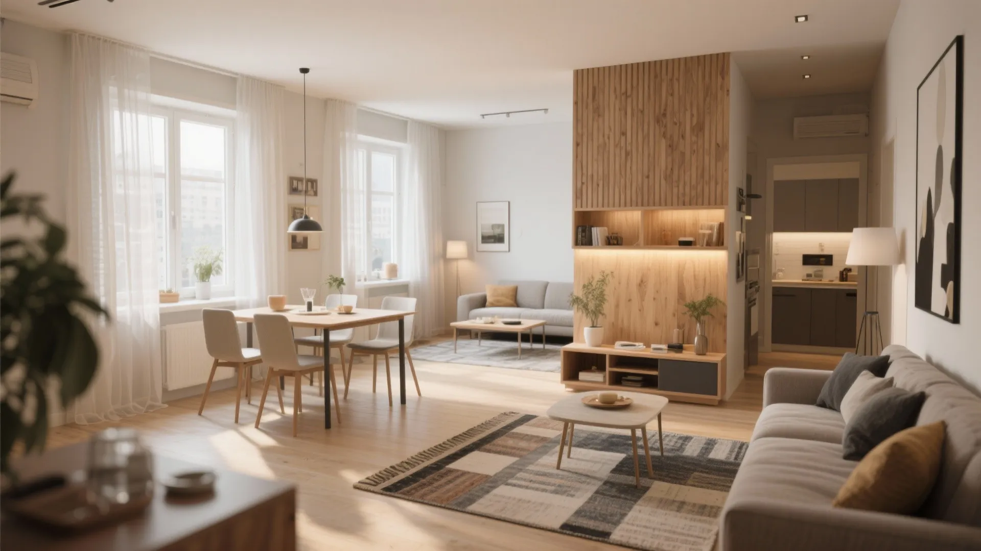 1. Open-plan living with defined zones