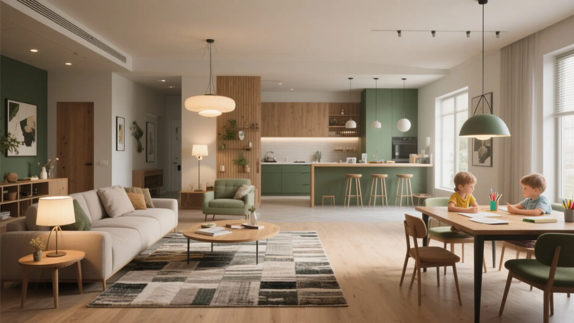 3. Open-plan living with defined zones