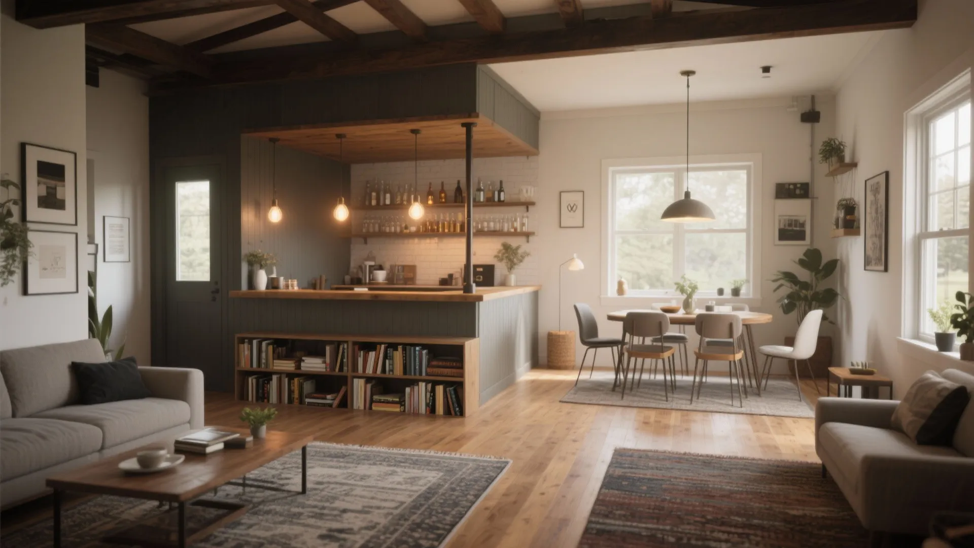 1. Open-plan living with defined zones