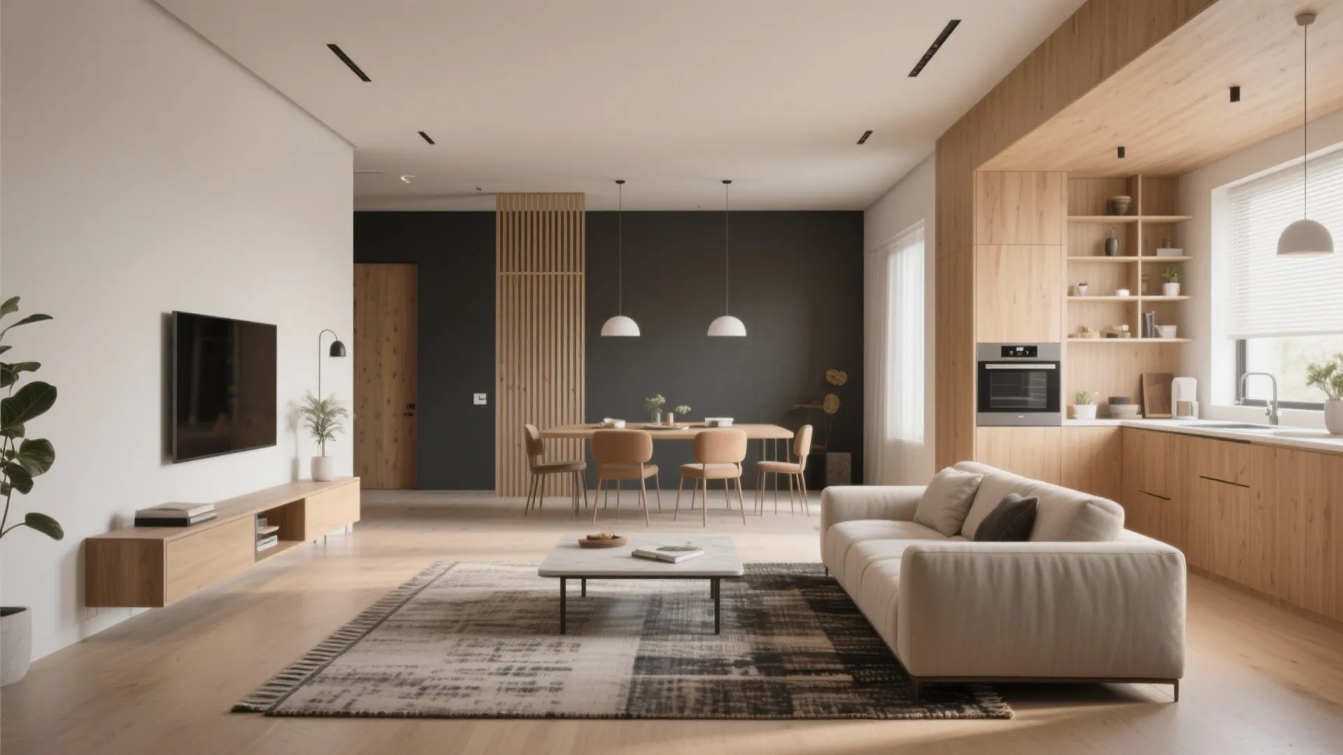 1. Open-plan living with defined zones