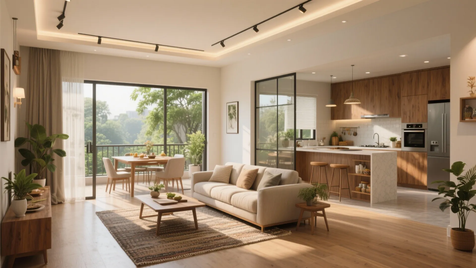Sunlit Open-Plan Living with Subtle Zoning