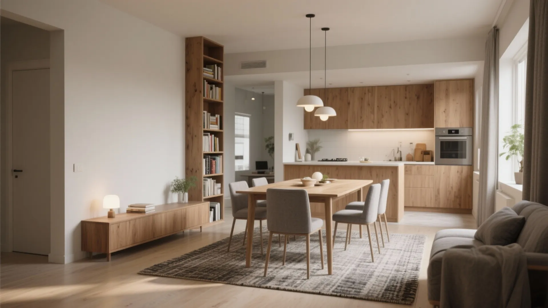 1. Open-plan zoning with subtle dividers