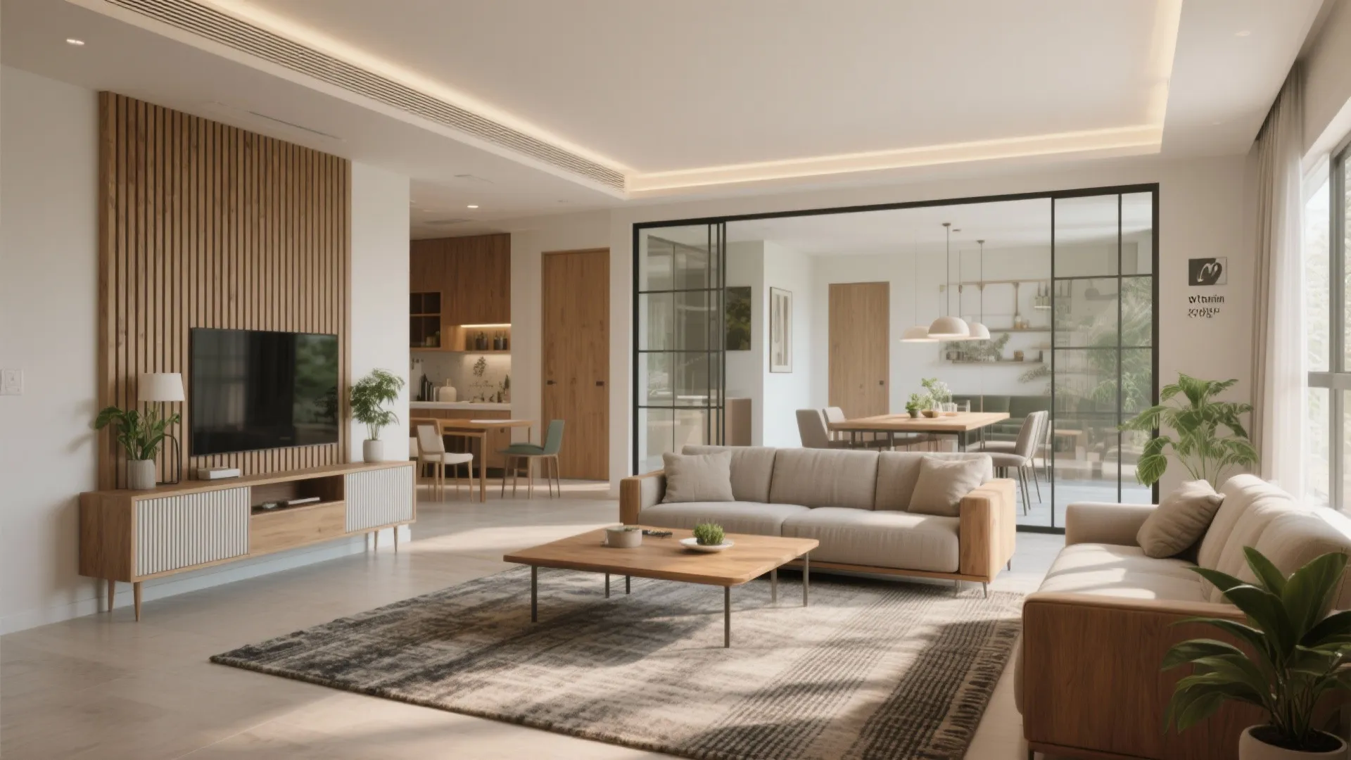 Open-plan living with subtle zoning