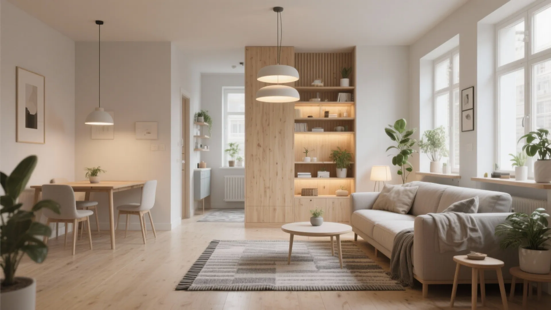 2. Open-plan living with subtle zoning