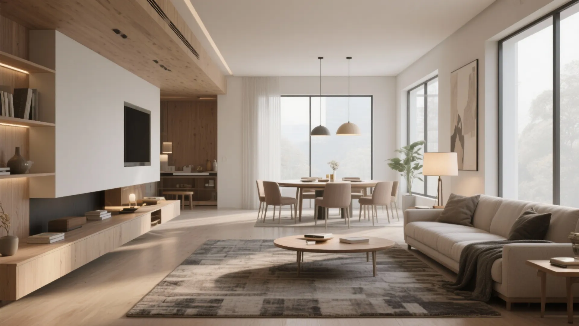 1. Open-plan living with zoning