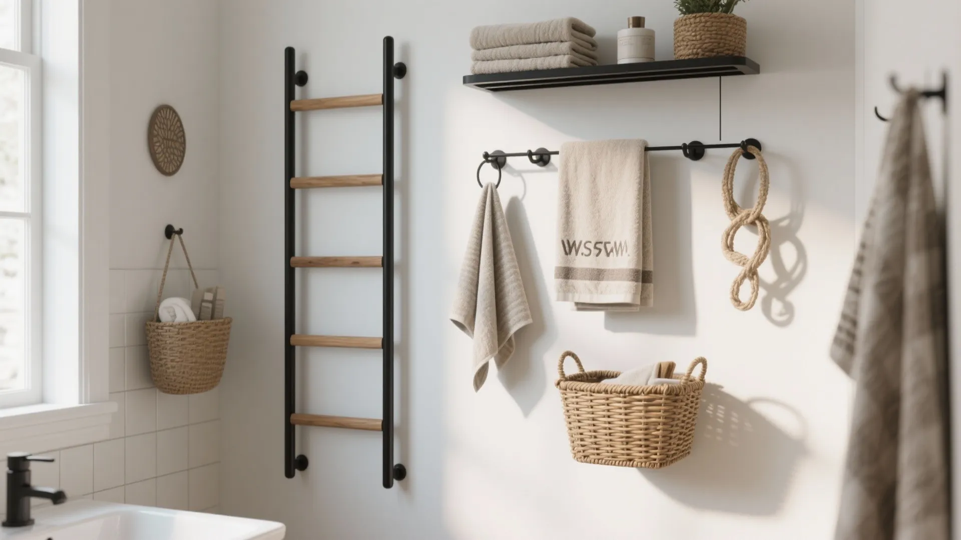 3. Display with Open Racks and Hooks
