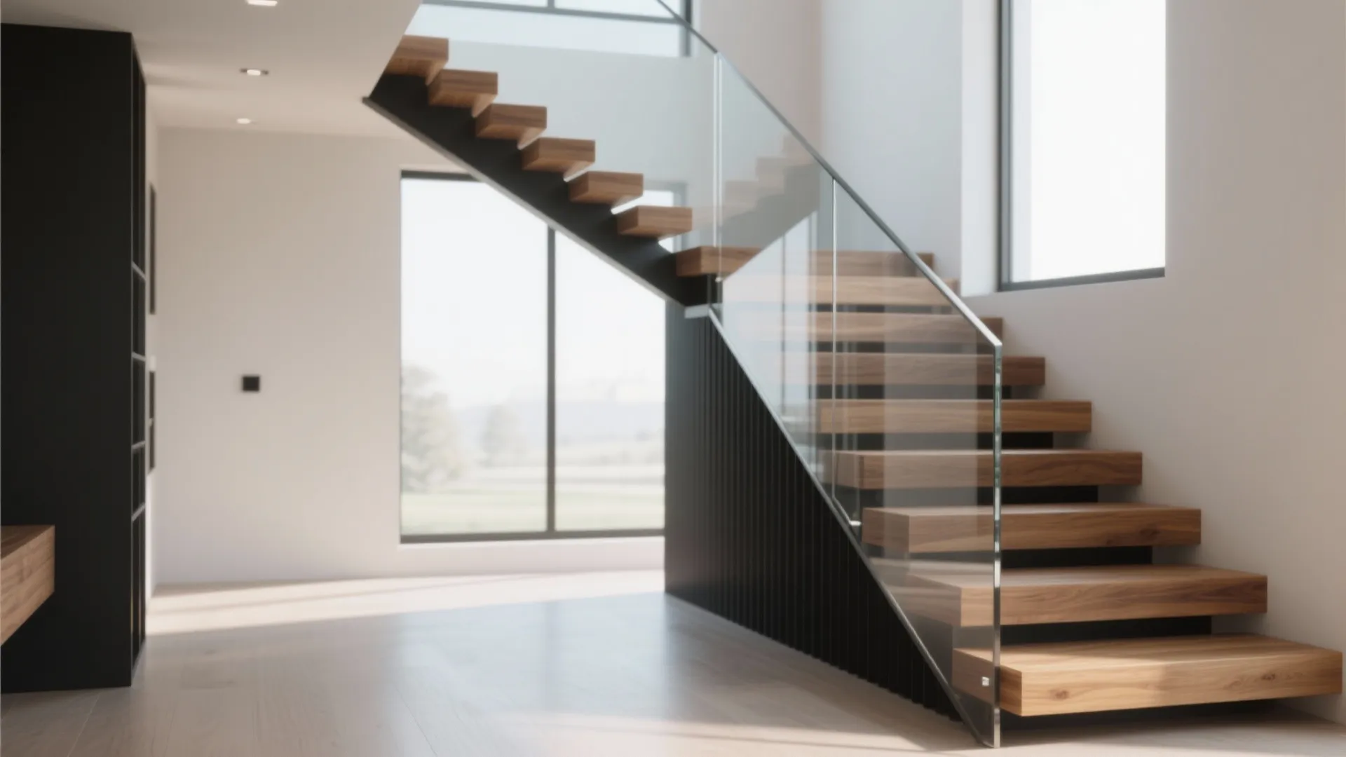 2. Open Risers and Floating Treads to Keep Light Flowing