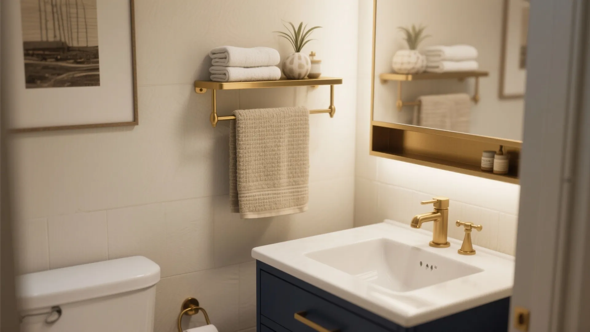 5. Add open shelving or ledge above