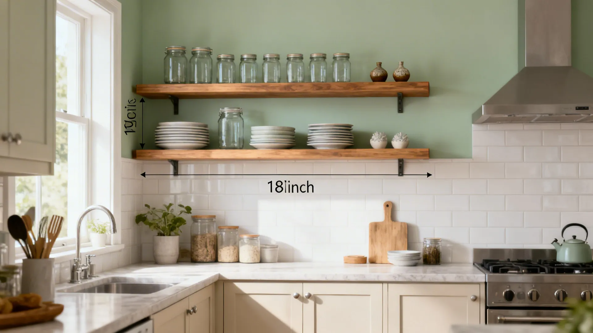 5) Open Shelving with Closed Base Units (Mixed Storage)