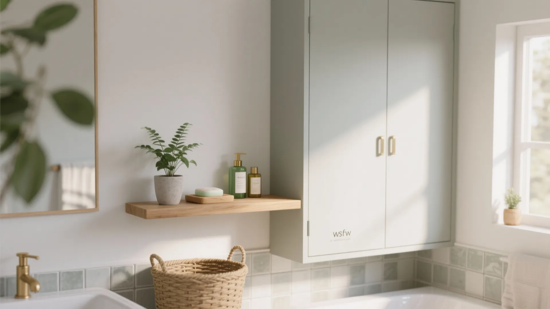 Open Shelf + Closed Cabinet Combo