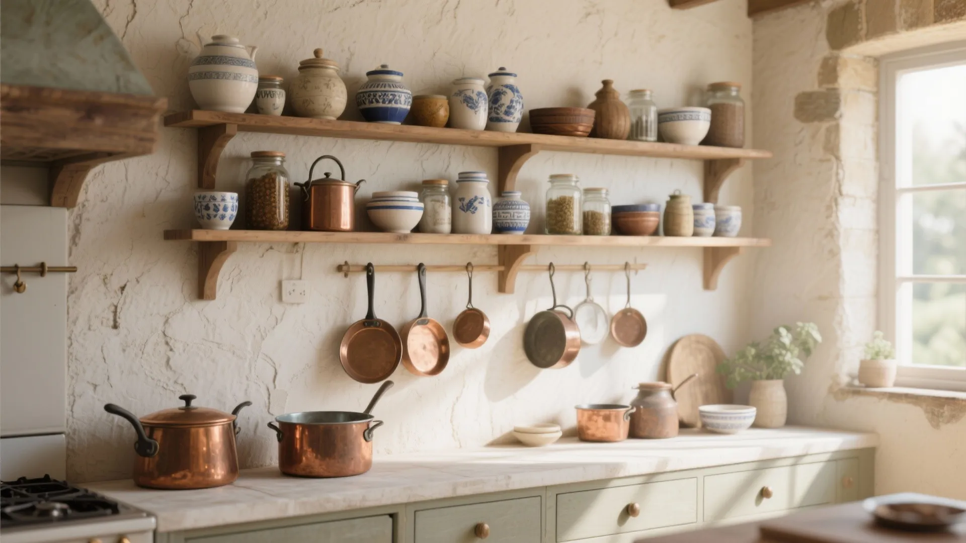 2. Open Shelving with Curated Décor