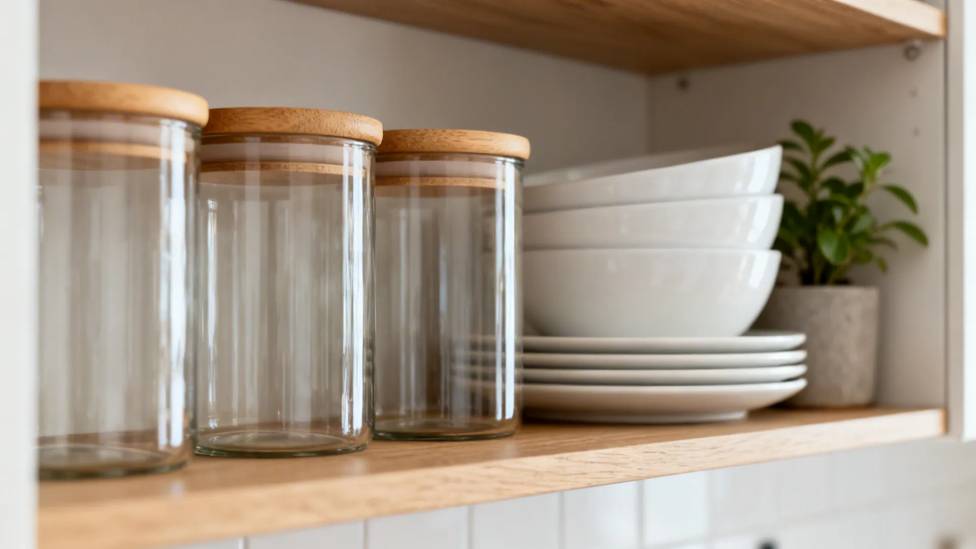 5) Open Shelving with Closed Base Units (Mixed Storage)