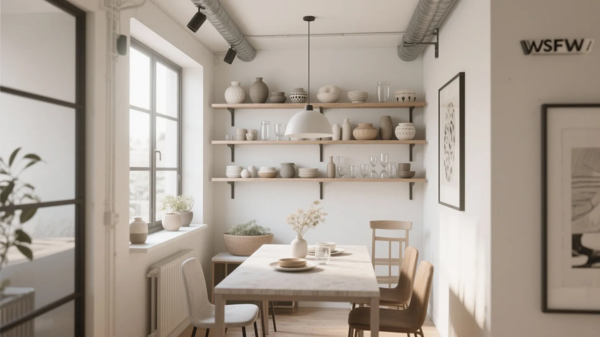 4. Functional Wall Shelving