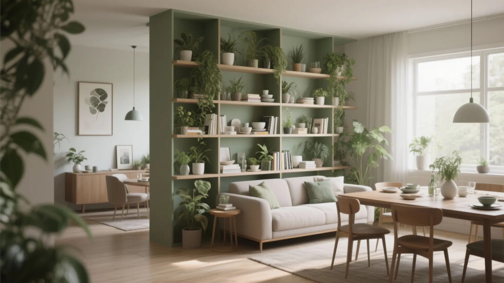 7. Open shelving divide