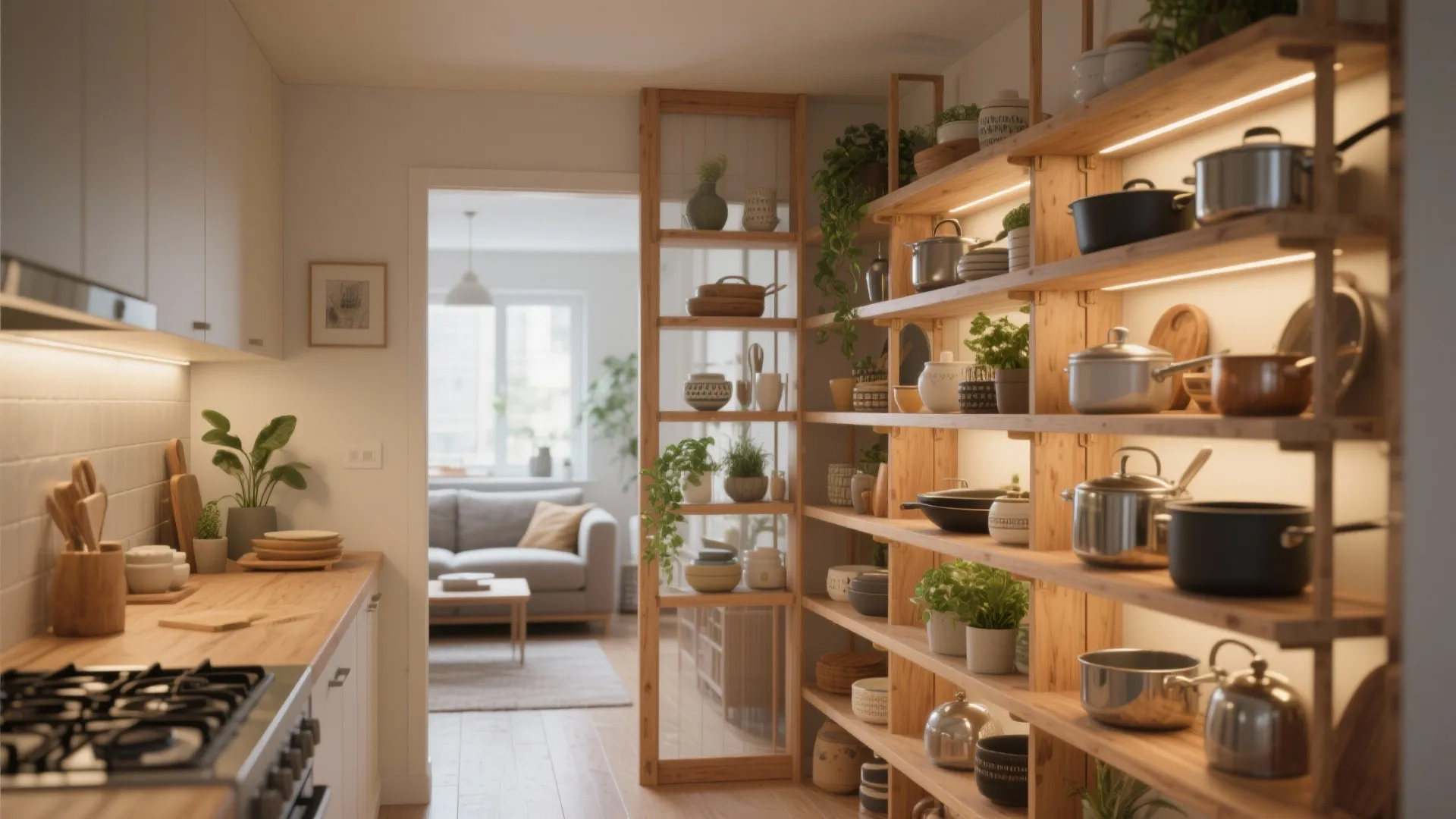 1. Open Shelving Divider