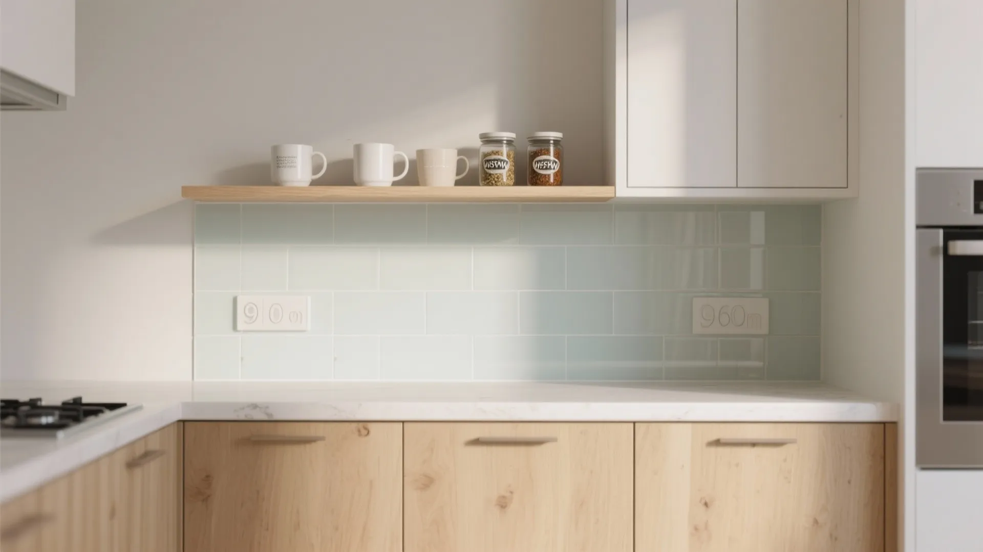 Open shelf rhythm with closed storage base