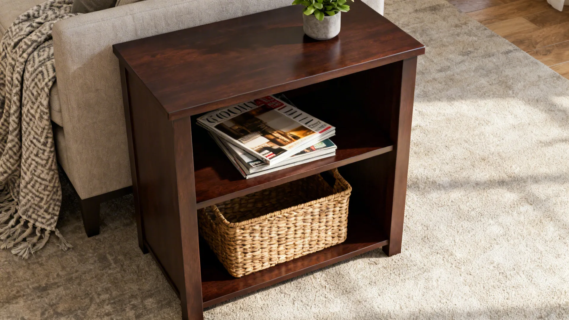 4. Open-shelf end table