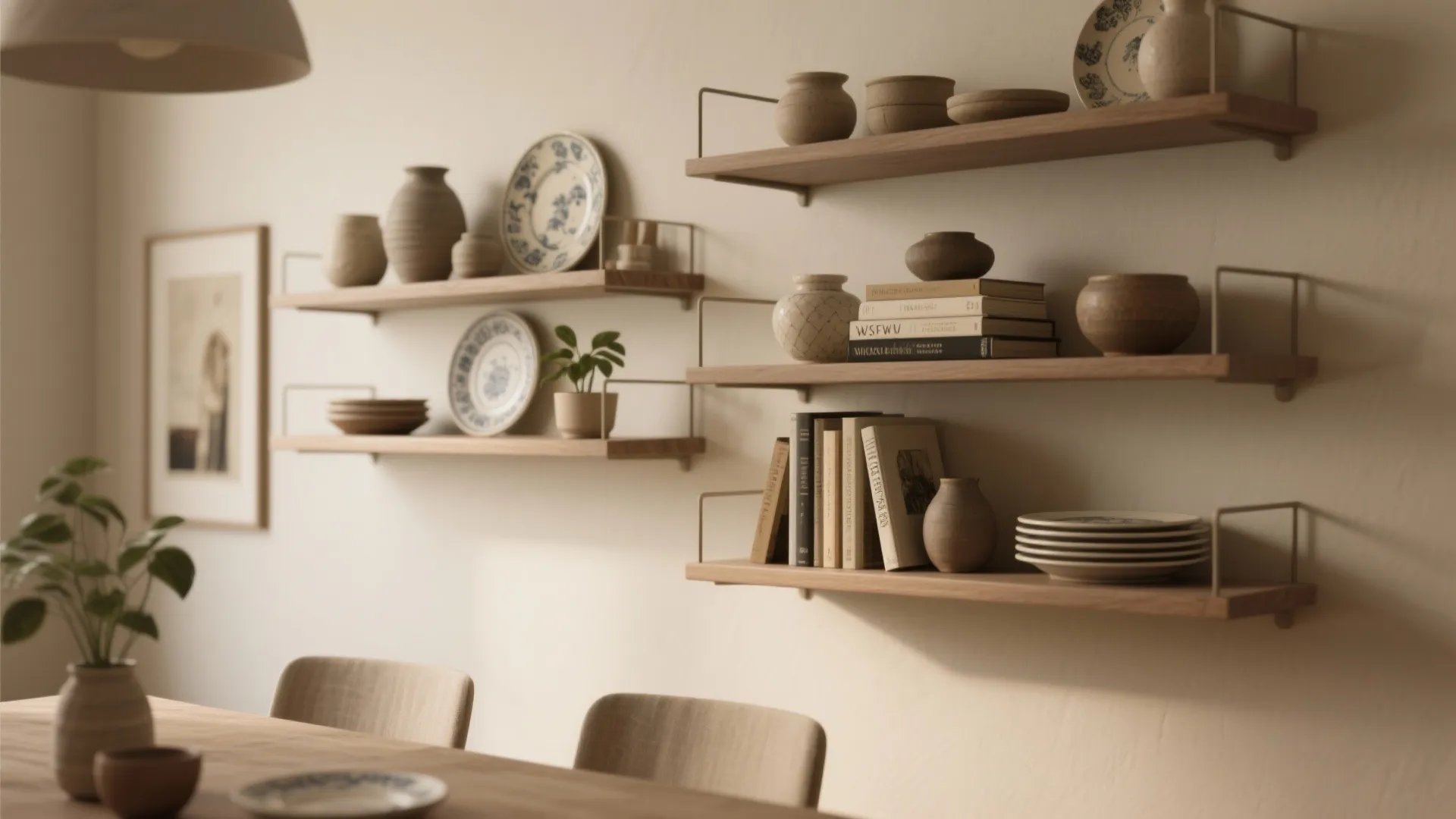 Open Shelves with Curated Objects