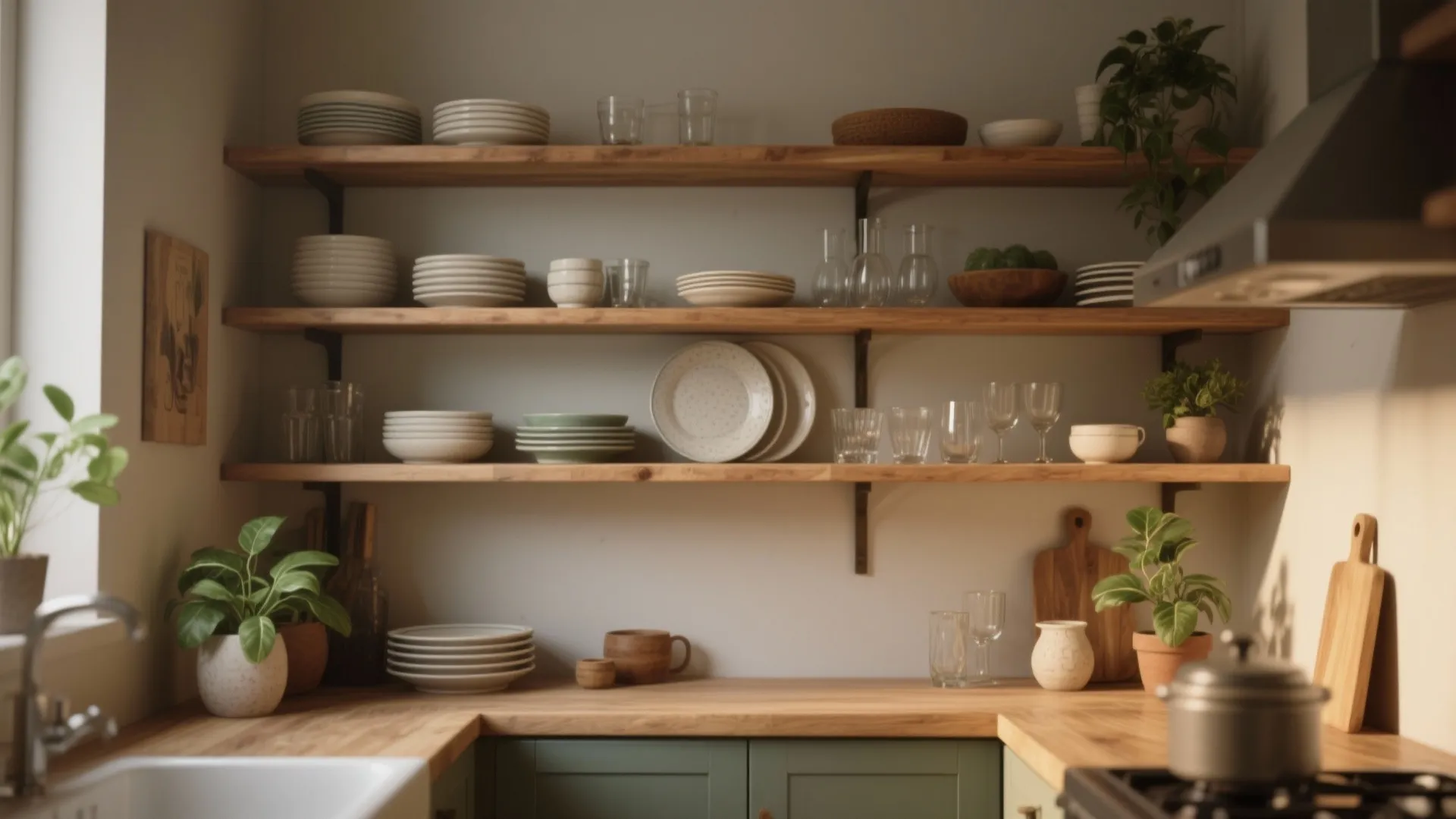 2. Open shelving and decluttering to show off what matters