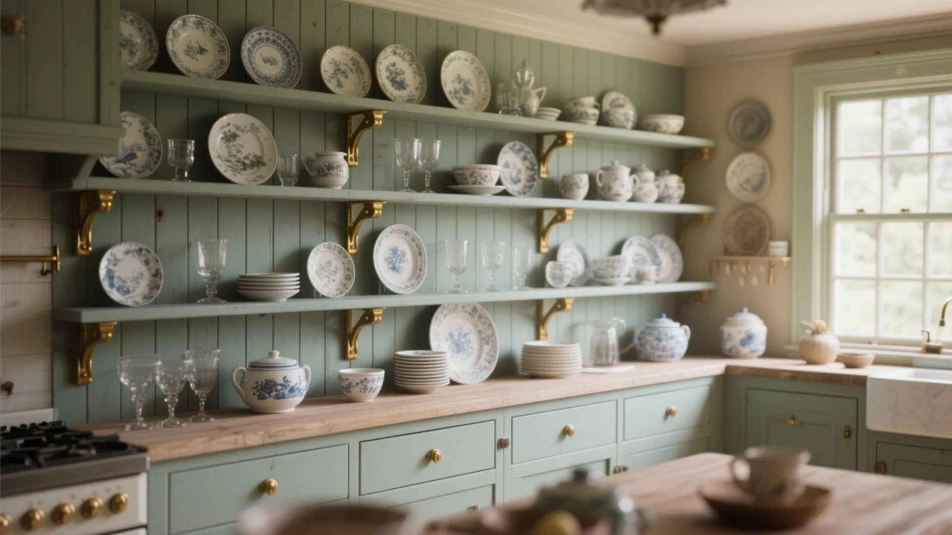 3. Play with open shelving and display