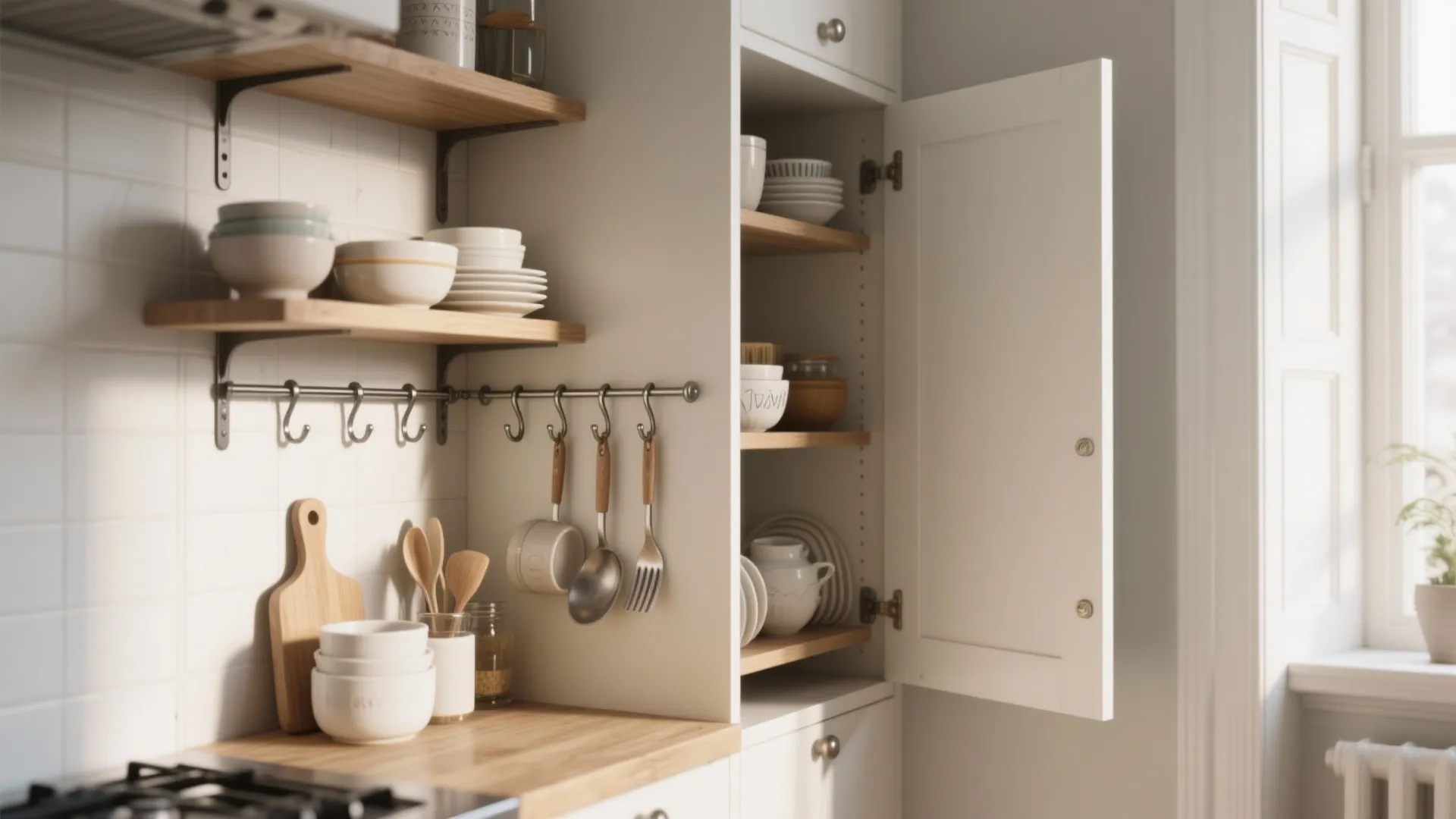 Open Shelving + Vertical Storage