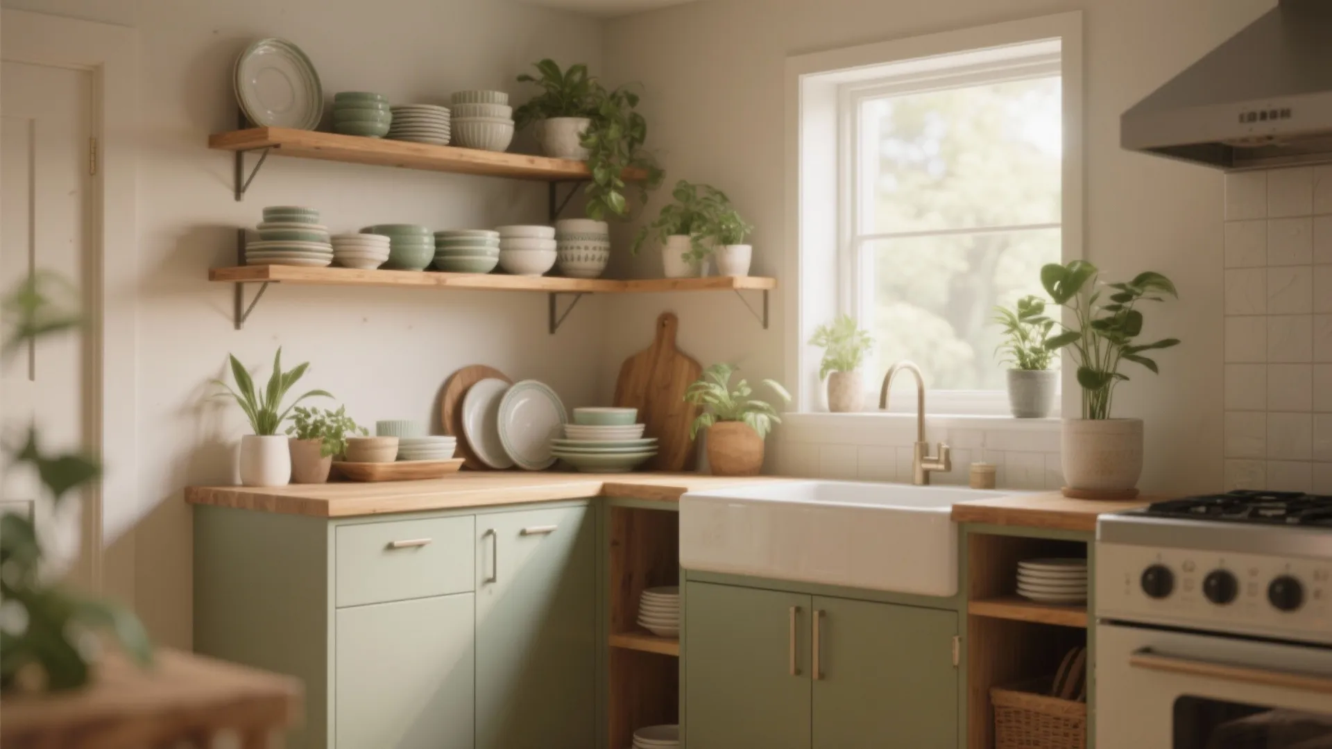 1. Open Shelving and Vertical Storage