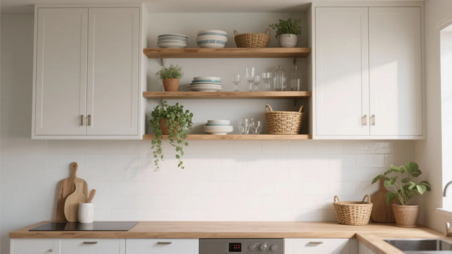 2. Open Shelving as Decorative Display