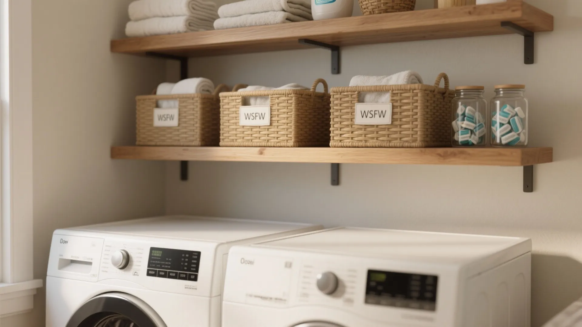 5. Embrace open shelving and baskets for style