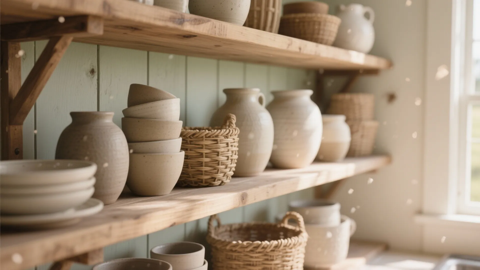 3. Open shelving and curated display