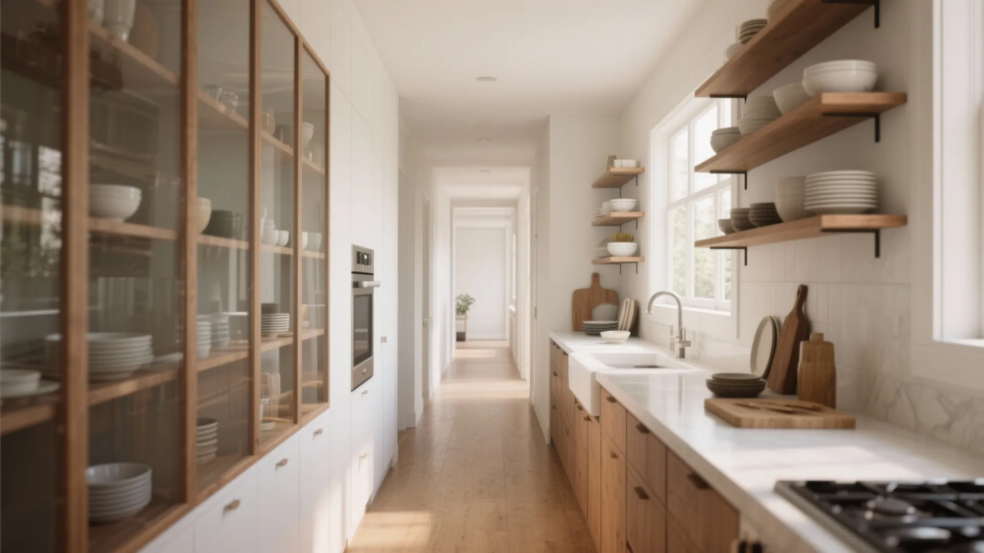 Tips 1: Open shelving to stretch the sightline