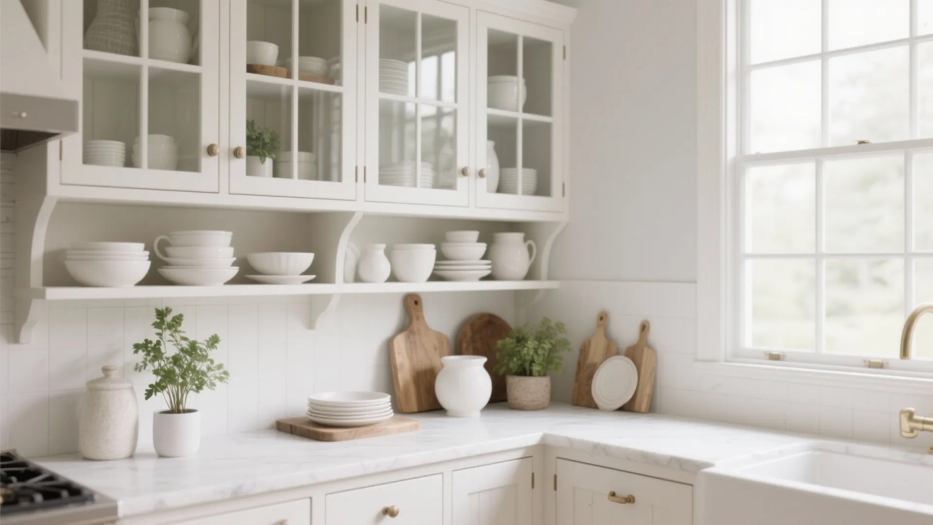 2. Open Shelving and Glass-Front Units