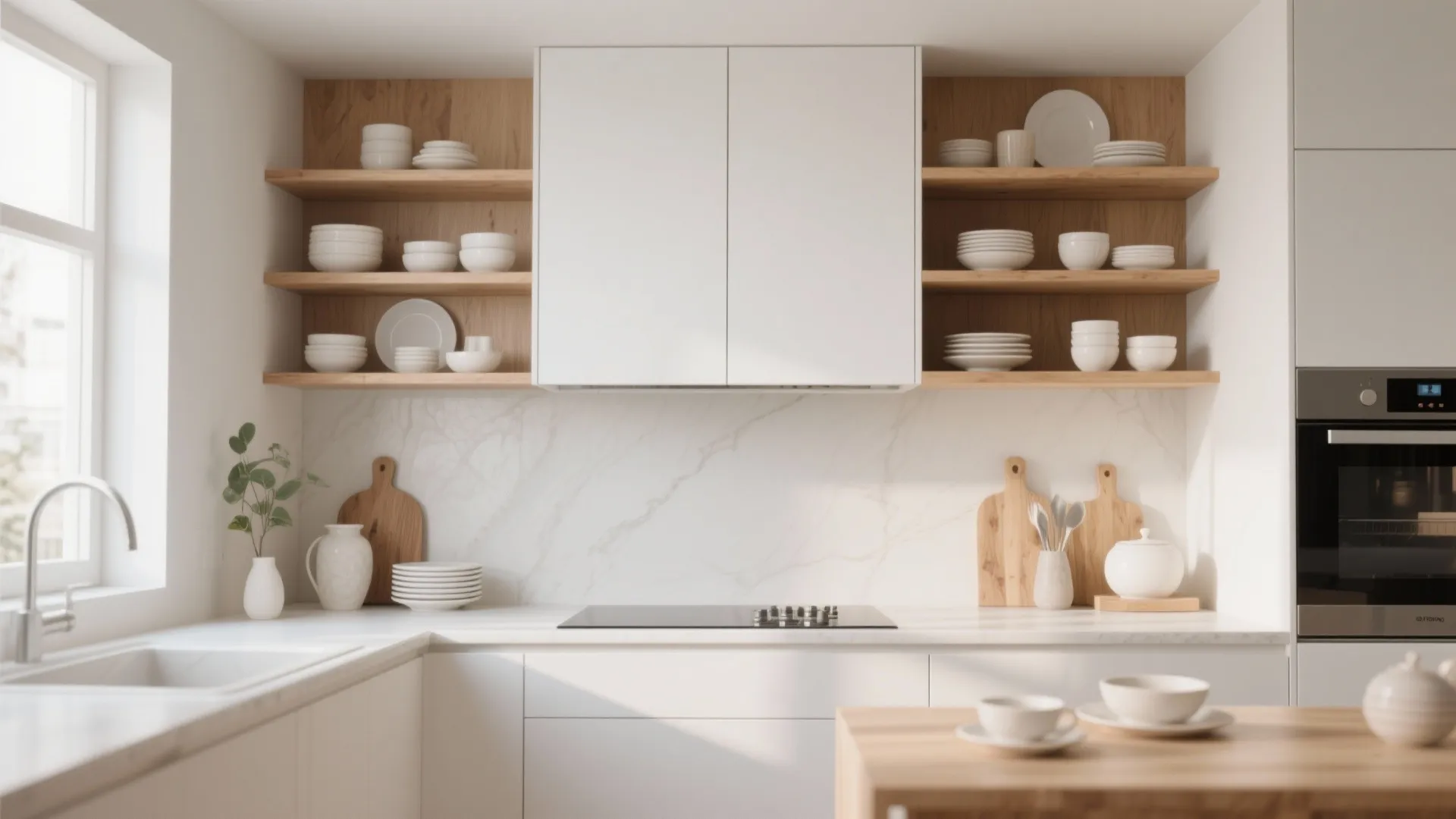 1. Mix Open Shelves with Closed Cabinets