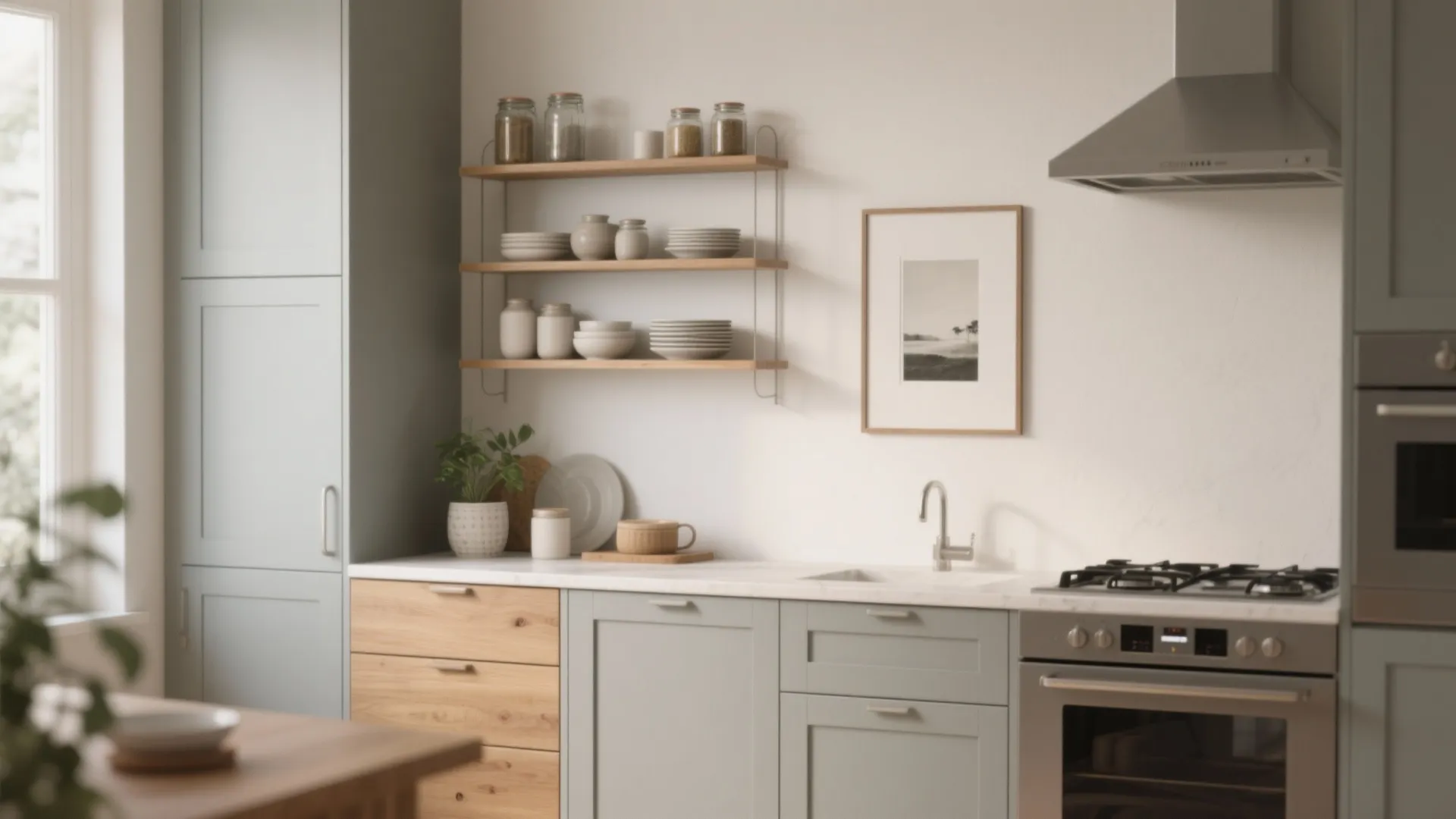 Open Shelves + Closed Base Combo