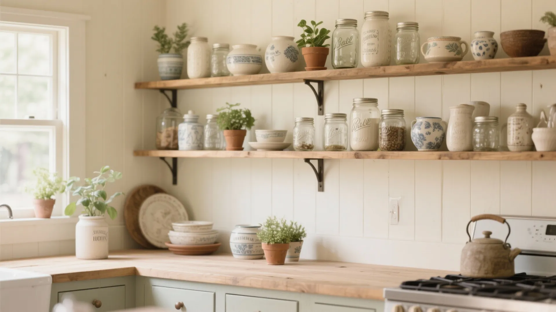 1. Open Shelving with Personality