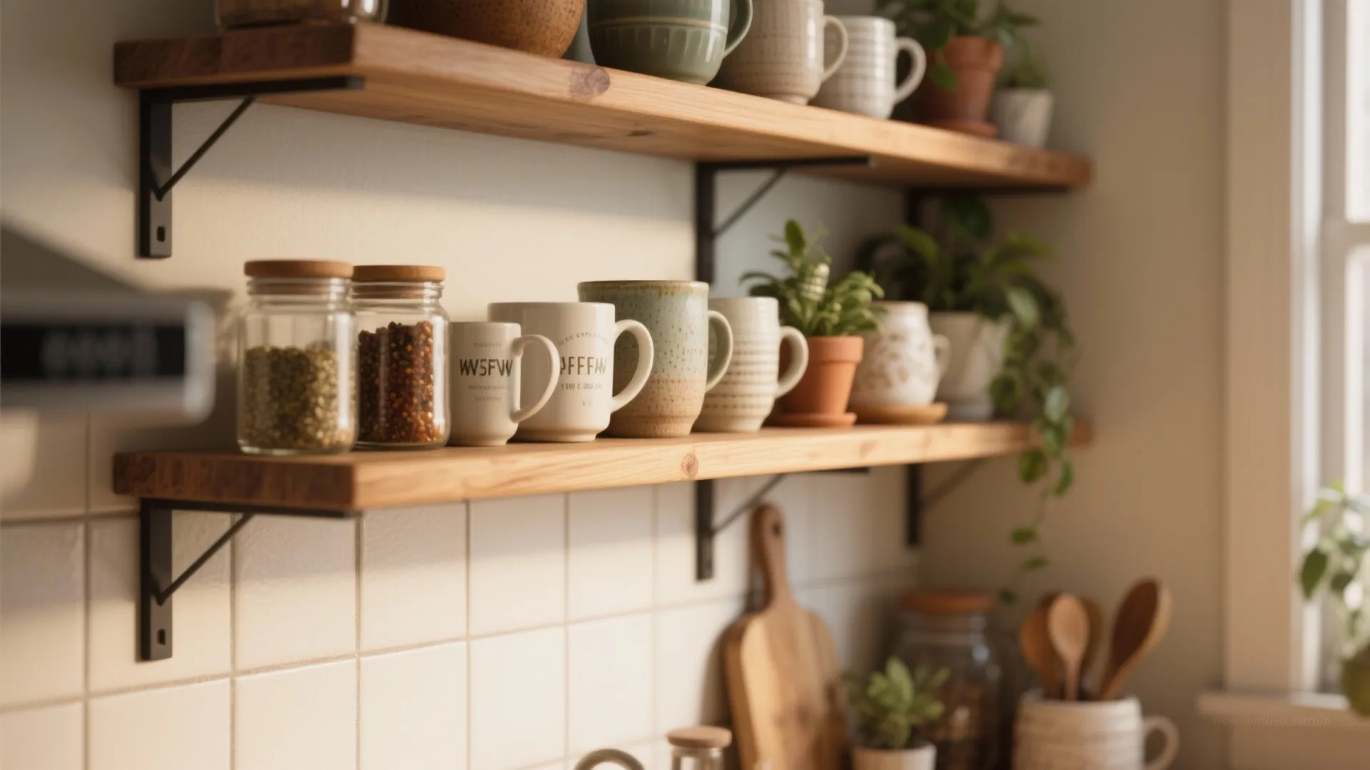 2. Open Shelving with Personality