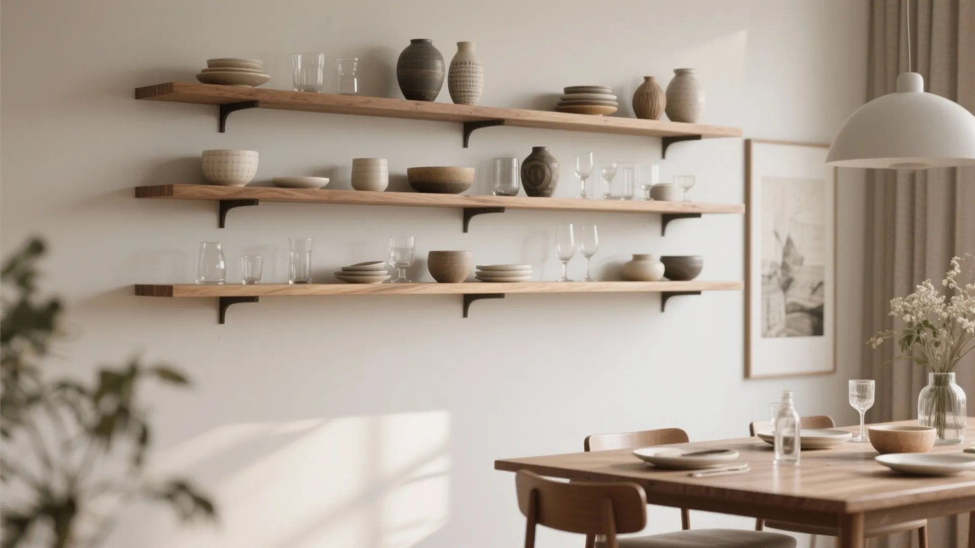 6. Open Shelving with Decor