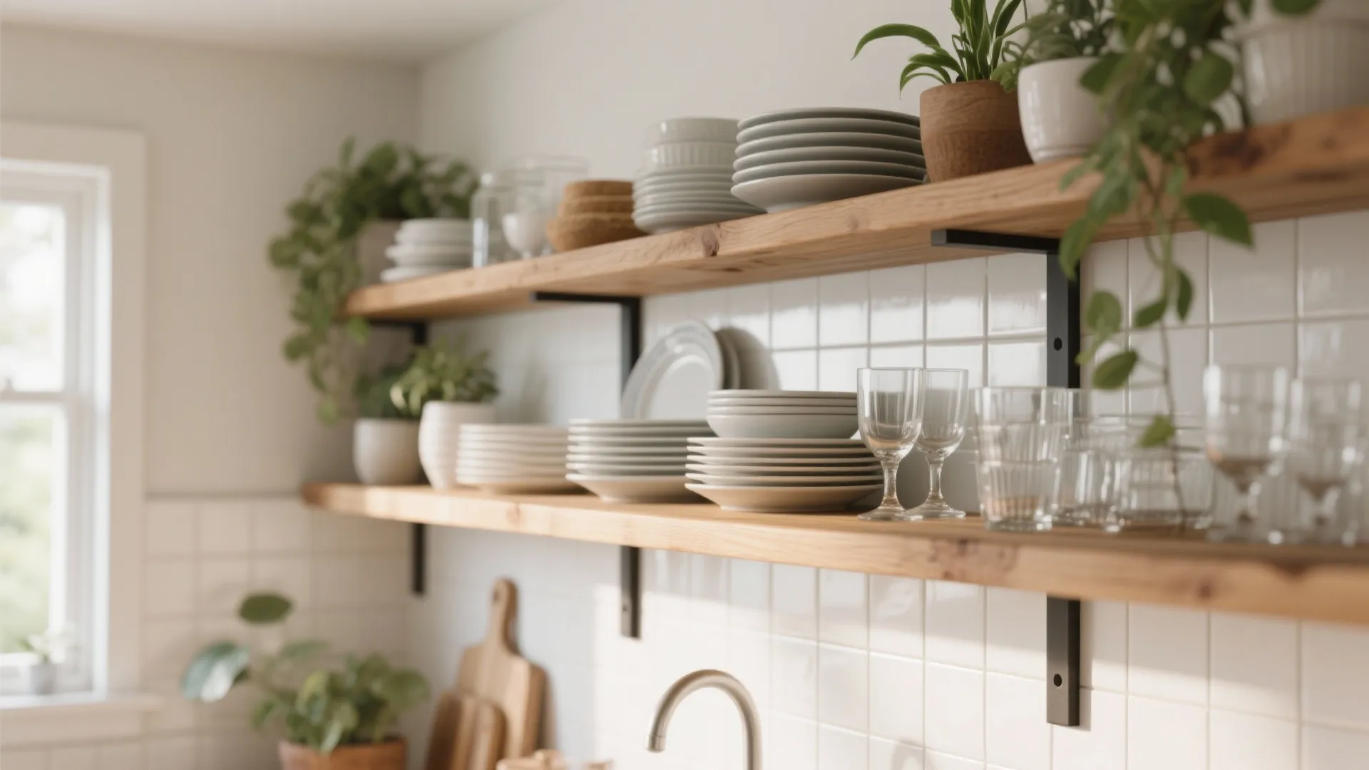 4. Open Shelves for Airiness