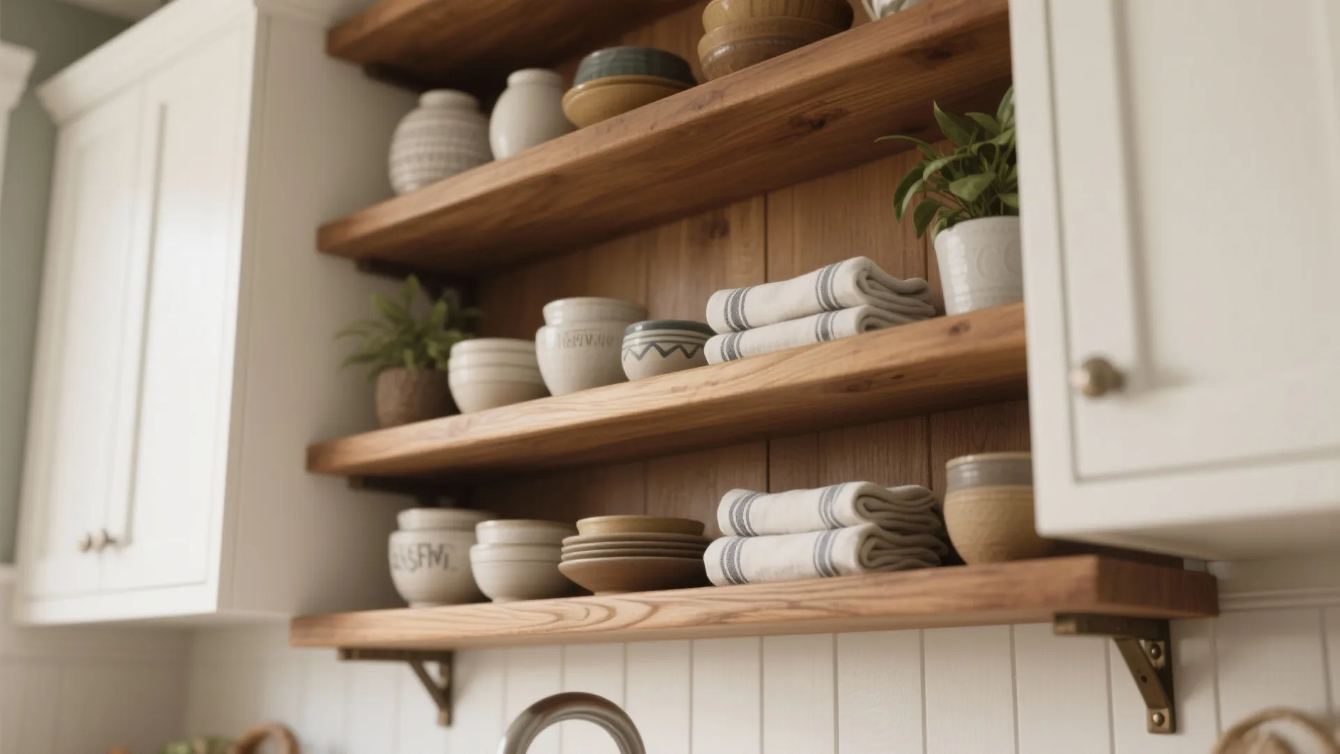 3. Mix in open shelving for texture