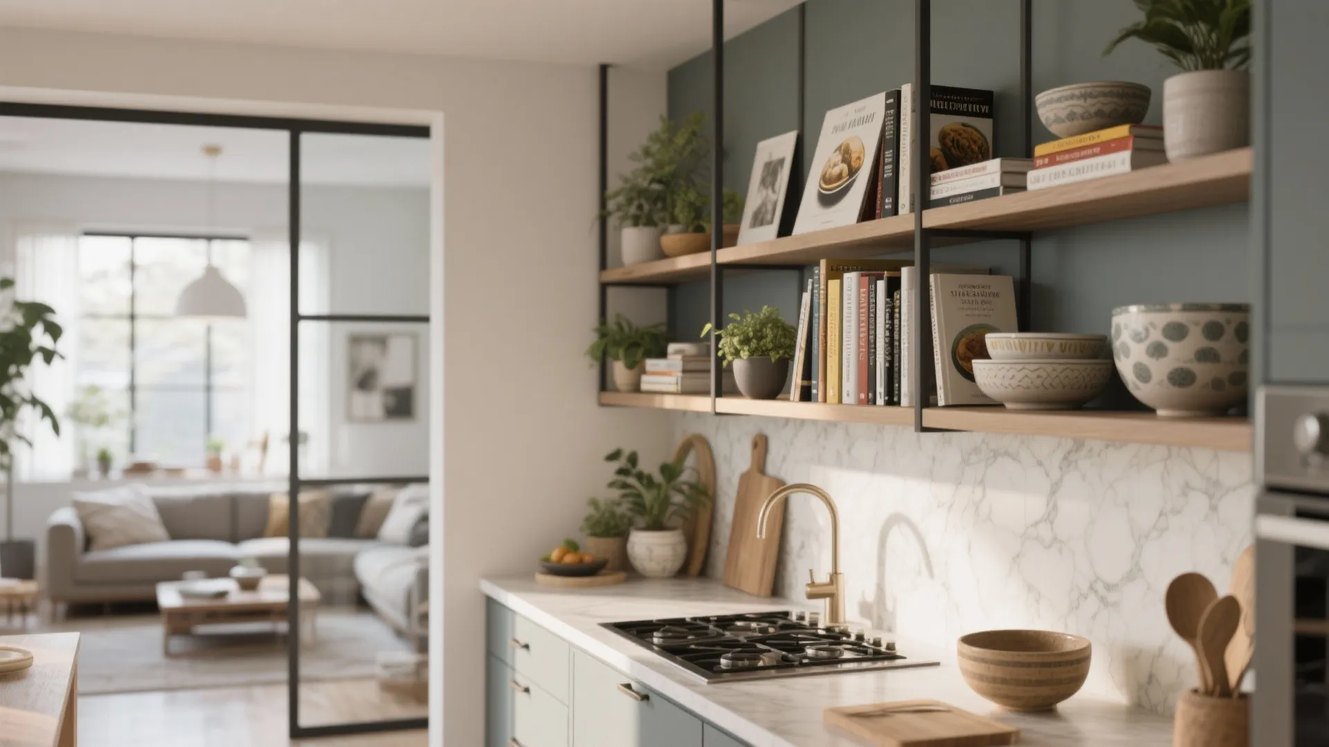 8. Open Shelving for Display