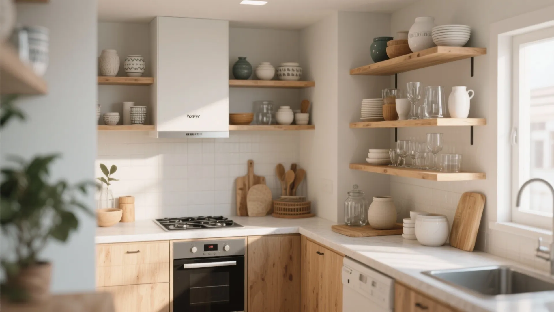 4. Open Shelving for Display